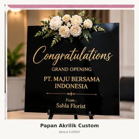 Papan Bunga Akrilik Genteng